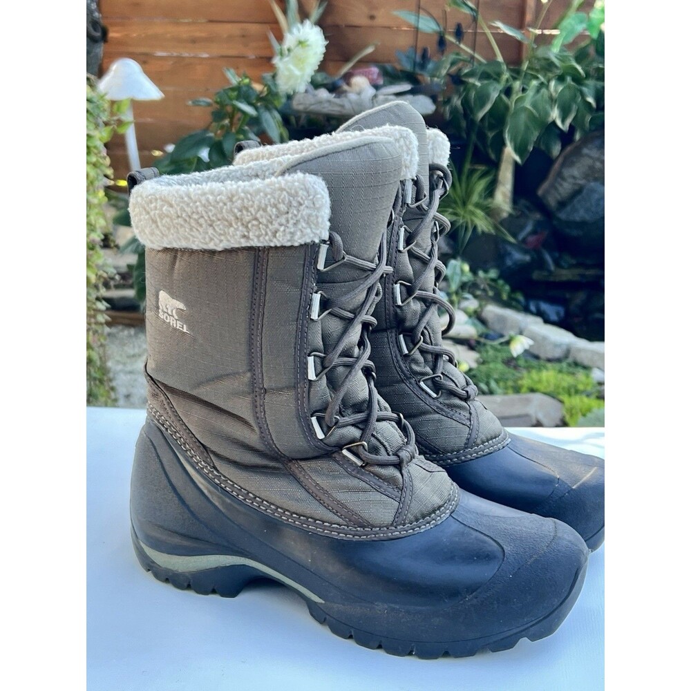 Sorel Cumberland Insulated Snow Boot  NL1436-669 Women’s 9 Olive Green /Black
